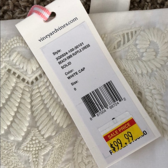 Vineyard Vines White Lace Embroidered Eyelet Dress - Picture 7 of 7